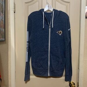 Los Angeles Rams Navy Zip-Up Hoodie
